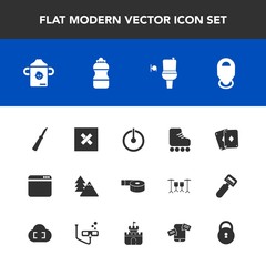 Modern, simple vector icon set with kitchen, bottle, nature, chat, toilet, landscape, tree, adhesive, drink, sticky, button, milk, restroom, off, public, skating, tape, wc, fun, browser, power icons