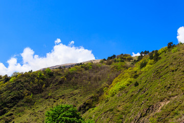 View on the Caucasian mountains in Georgia