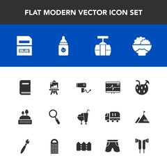 Modern, simple vector icon set with sweet, pulse, grain, food, dessert, glass, zoom, agriculture, computer, juice, cream, car, train, hairdryer, ice, summer, heart, rice, library, dryer, care icons