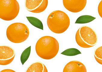Oranges seamless background