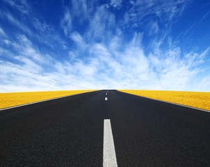 Naklejka premium Asphalt car road