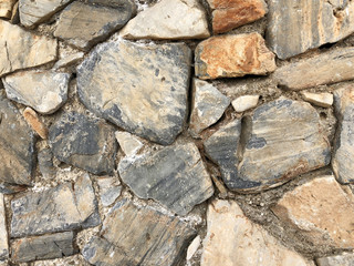 Stone old wall for texture background or abstract photo, close-up details