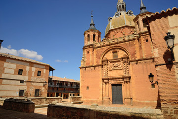 San Carlos del Valle, Spain - March 21, 2018: Church of the Christ of San Carlos del Valle, Ciudad...