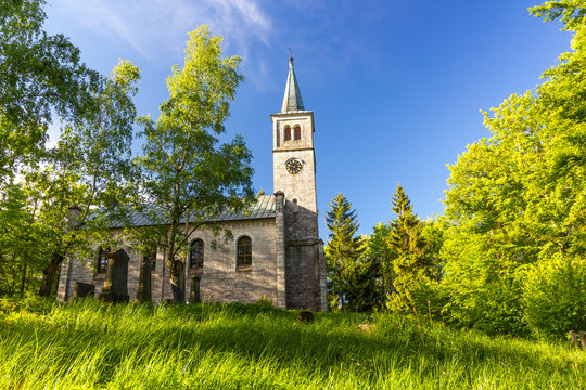Beautiful old church in the park
