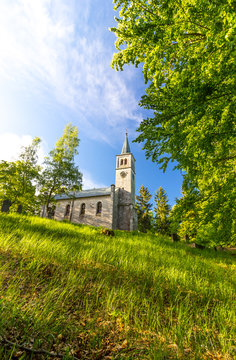 Old historic church in the forest