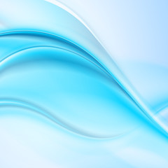 Abstract blue glossy waves background