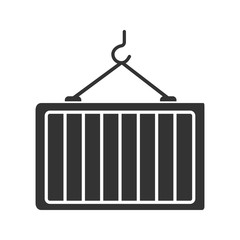 Intermodal container glyph icon