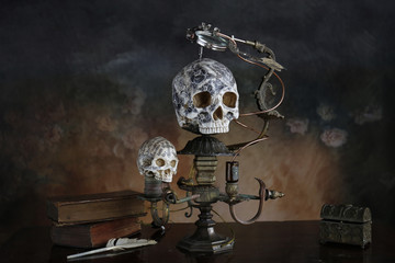 Steampunk teschio tatoo