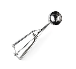 spoon for ice cream isolated on white background