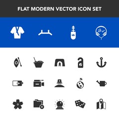 Modern, simple vector icon set with brush, science, activity, fireplace, power, modern, hotel, privacy, warm, television, video, film, food, music, astronaut, kayaking, fire, black, spaceship icons