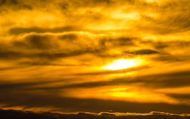 dramatic wink of the sun