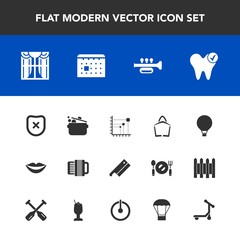 Modern, simple vector icon set with curtain, parachuting, healthy, extreme, timetable, parachute, diagram, jump, white, light, data, safety, beauty, accordion, sky, teeth, scooter, sound, girl,  icons