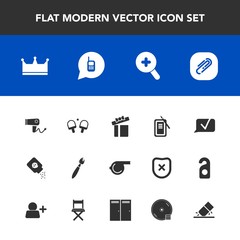 Modern, simple vector icon set with telephone, object, powder, phone, inkstone, king, hair, dryer, tool, gift, blow, rubber, baby, chat, paint, box, japan, holiday, bottle, health, erase, call icons
