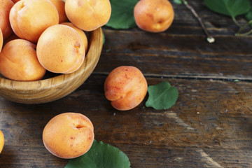 ripe organic apricots