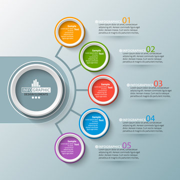 Abstract 3D Paper Infographics