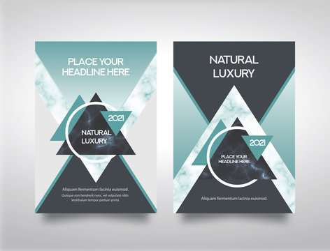 Marble Abstract Background Book Cover Design Template