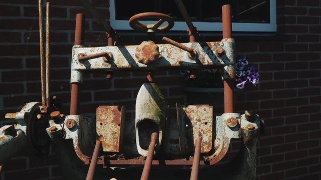 Antique machine for making traditional Dutch wooden shoes
