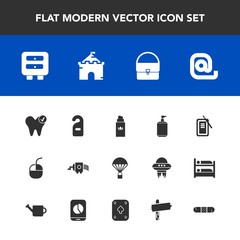 Modern, simple vector icon set with communication, japan, label, cooking, envelope, mail, privacy, fashion, extreme, device, beauty, drawer, parachuting, sky, ink, kitchen, bottle, parachute icons