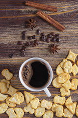 Coffee with crackers