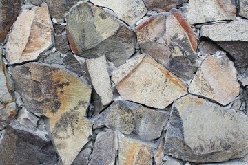 Stone Wall, multi colored stones, stone background