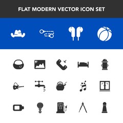 Modern, simple vector icon set with phone, safety, tap, hat, guitar, kettle, sport, football, double, bed, soccer, bathroom, department, fire, bedroom, picture, hydrant, faucet, fashion, image icons