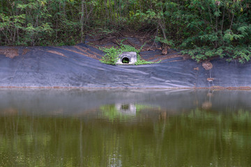 Water reservoir for agriculture mulch plastic film to make no leakage.