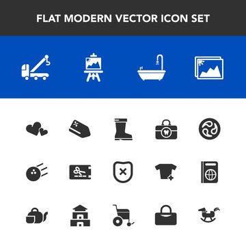 Modern, simple vector icon set with care, pin, style, price, ball, japan, romance, brush, car, leather, health, picture, photo, protection, discount, safety, sale, artist, image, background, mon icons