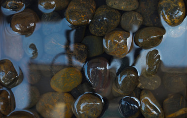Background of river rocks from nature.