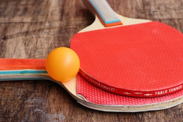 Red racket table tennis