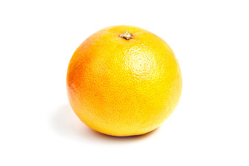 round ripe grapefruit isolated on white background