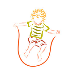Cute baby jumping rope, children's sport