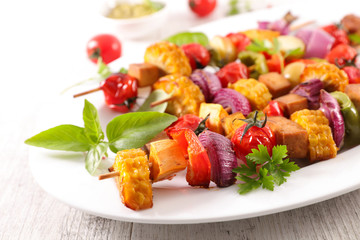 roasted vegetable skewer