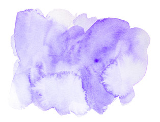 Purple watercolor cloud splash hand drawn