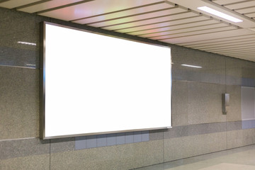 Blank advertising billboard
