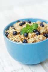 nutritious healthy breakfast porridge porridge with berries