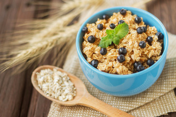 nutritious healthy breakfast porridge porridge with berries