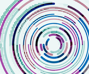 Circular lines, circles, geometric abstract background