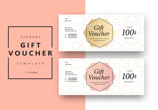 Abstract  Gift Voucher Layout