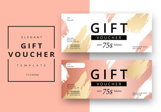 Abstract  Gift Voucher Layout