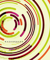 Circular lines, circles, geometric abstract background