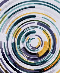 Circular lines, circles, geometric abstract background