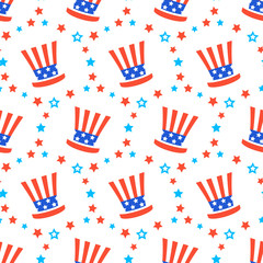 Independence day of America festive seamless pattern background