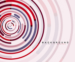 Circular lines, circles, geometric abstract background