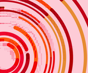 Circular lines, circles, geometric abstract background