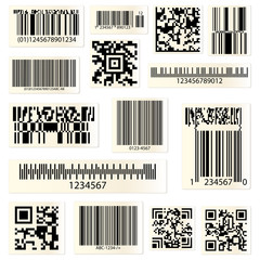 QR codes and barcodes with numbers