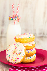 Delicious Cake Doughnuts With Milk