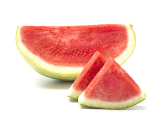 Fresh Seedless Summer Watermelon on a White Background