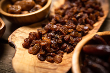 A mix of dried fruit
