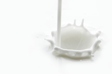 Pouring milk splash