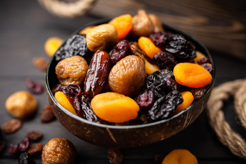 A mix of dried fruit